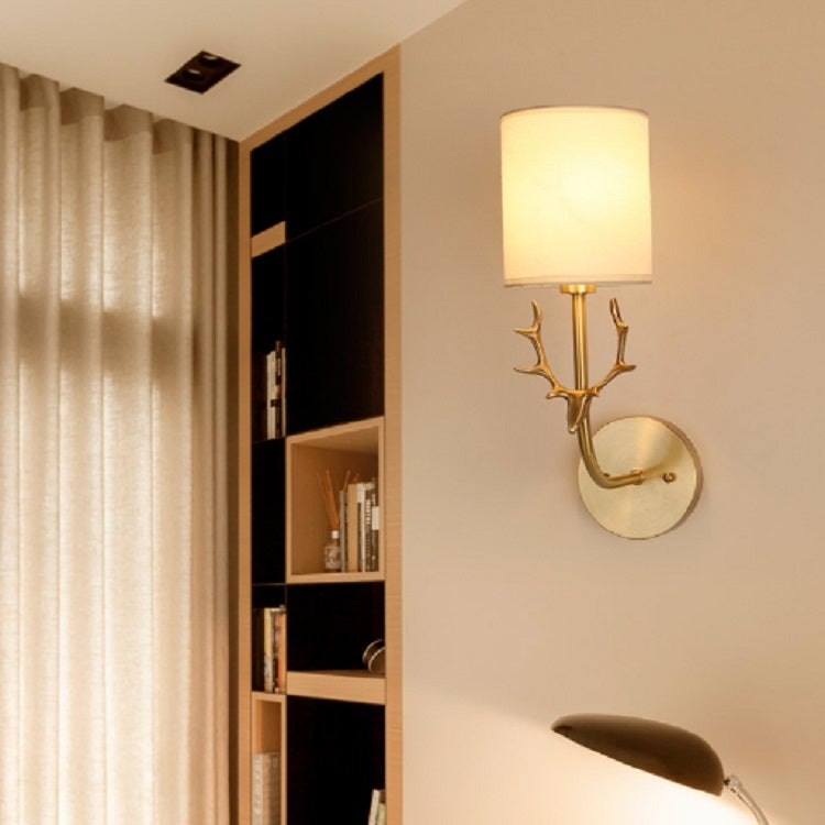 ELECTROPRIME Single Head  Corridor Aisle Personality Creative Copper Antler Wall Lamp, Power source:  Warm Light 5W