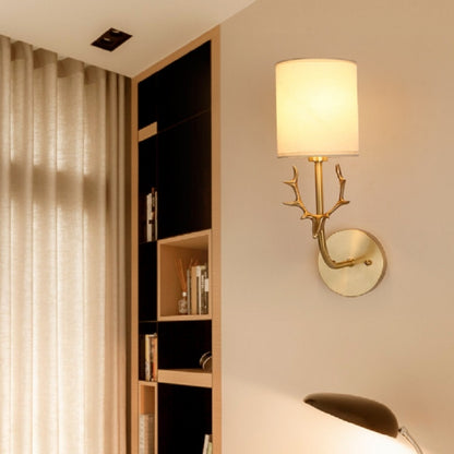 ELECTROPRIME Single Head  Corridor Aisle Personality Creative Copper Antler Wall Lamp, Power source:  Warm Light 5W
