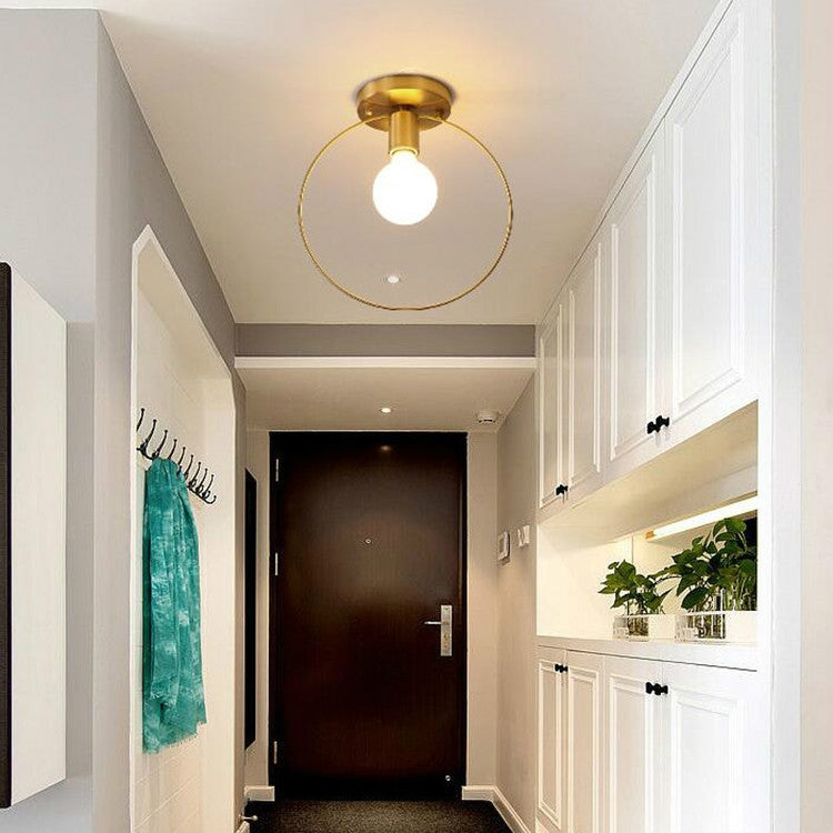 ELECTROPRIME Simple Modern Aisle Copper Lamp with 5W Three-color Light( Ceiling Type)
