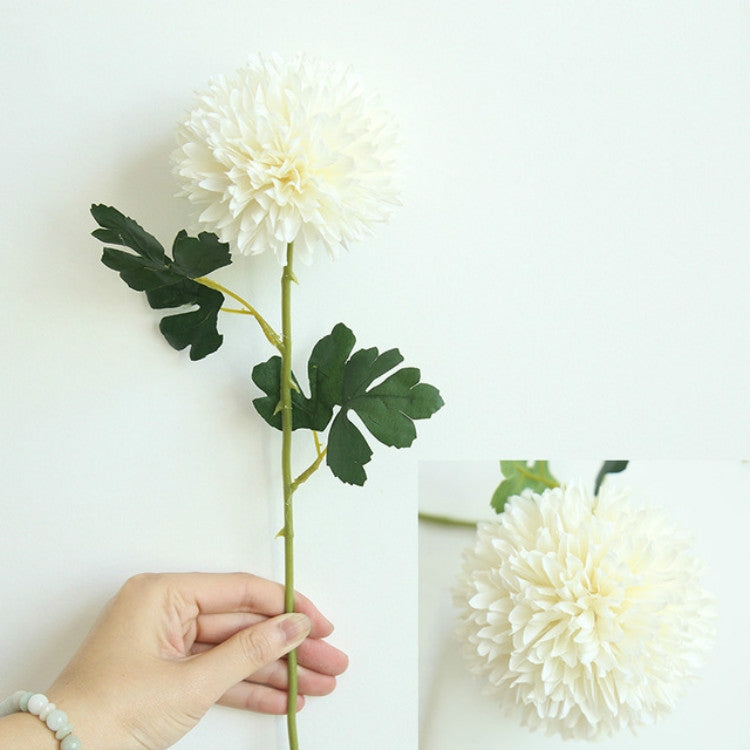 ELECTROPRIME Dandelion Flower Ball Simulation Flower Home Decoration Wedding Bouquet(Milky White)