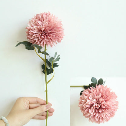 ELECTROPRIME Dandelion Flower Ball Simulation Flower Home Decoration Wedding Bouquet(Blush)