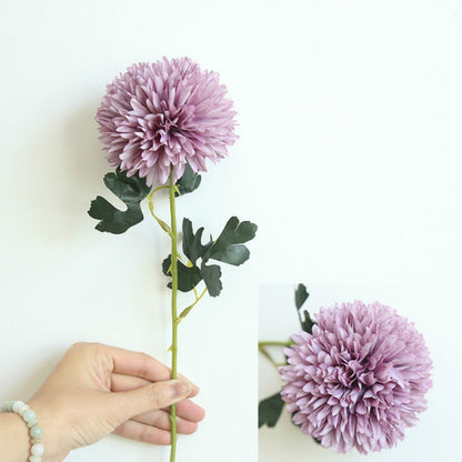 ELECTROPRIME Dandelion Flower Ball Simulation Flower Home Decoration Wedding Bouquet(Dark Purple)