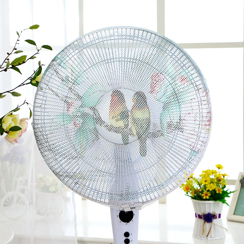 ELECTROPRIME Anti-pinch Electric Fan Safety Cover Protection Net Dustproof Cover(Peony)