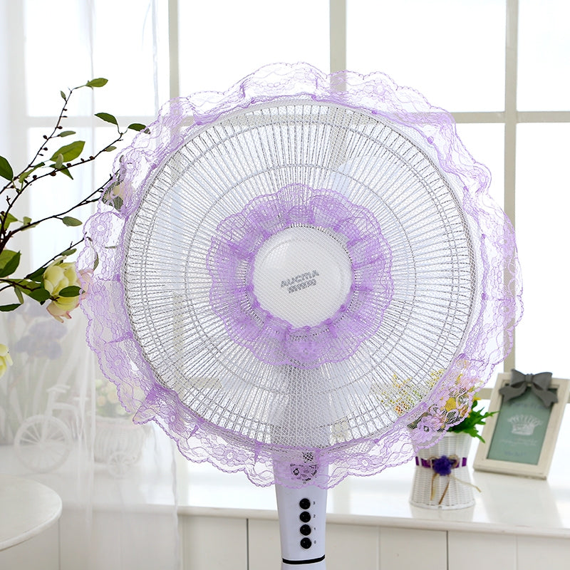 ELECTROPRIME Anti-pinch Electric Fan Safety Cover Protection Net Dustproof Cover(Purple)