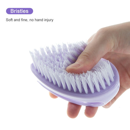 ELECTROPRIME 2 PCS  Multi Functional Soft Hair Laundry Washing Shoes Bathroom Cleaning Brush(Purple)