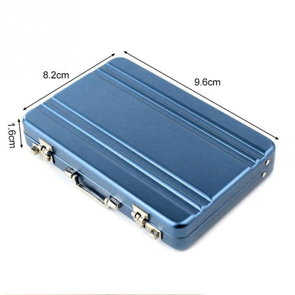ELECTROPRIME Aluminum Storage Box Business Card Holder Credit Card Bank Card Storage Box(Gold)
