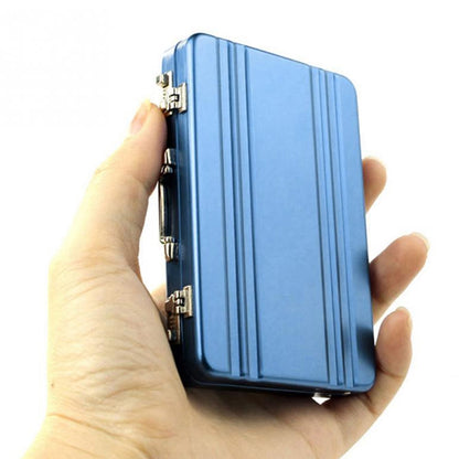 ELECTROPRIME Aluminum Storage Box Business Card Holder Credit Card Bank Card Storage Box(Gold)