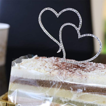 ELECTROPRIME Heart Crystal Cake Insert Cake Decoration Wedding Gift