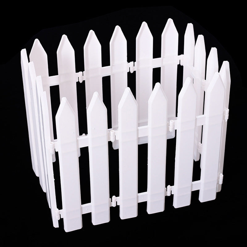 ELECTROPRIME 10 PCS Christmas Decoration White Plastic Tips Fence Christmas Tree Fence