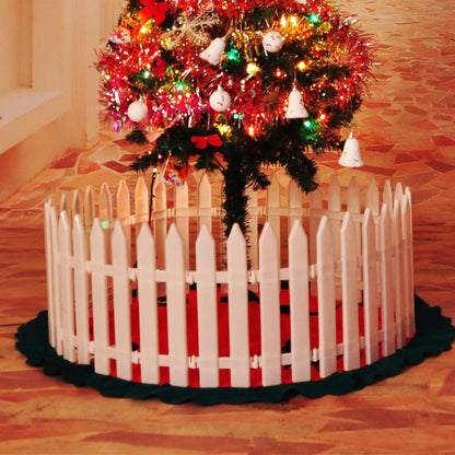 ELECTROPRIME 10 PCS Christmas Decoration White Plastic Tips Fence Christmas Tree Fence
