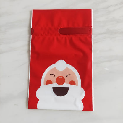 ELECTROPRIME 50pcs / Pack Christmas Gift Bag Candy Biscuit Drawstring Bundle Christmas Cookie Bag, Random Pattern Delivery