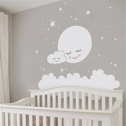 ELECTROPRIME Cloud Star Moon Children Room Decoration Wall Sticker, Size:157cm x 157cm