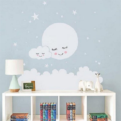 ELECTROPRIME Cloud Star Moon Children Room Decoration Wall Sticker, Size:157cm x 157cm