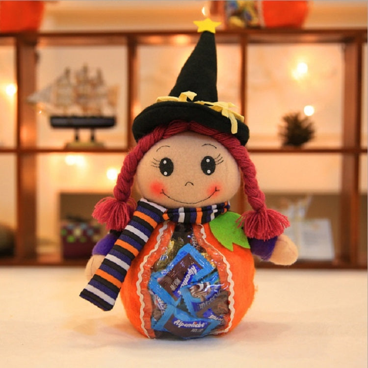 ELECTROPRIME Halloween Cute Cartoon Transparent Plastic Bags Party Decorations Halloween Candy Backpack, Style:02