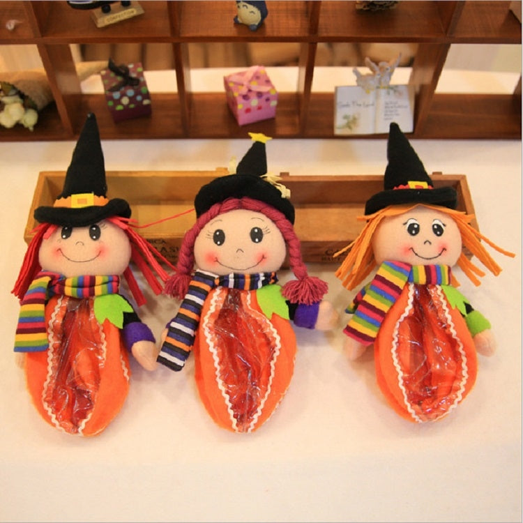 ELECTROPRIME Halloween Cute Cartoon Transparent Plastic Bags Party Decorations Halloween Candy Backpack, Style:02