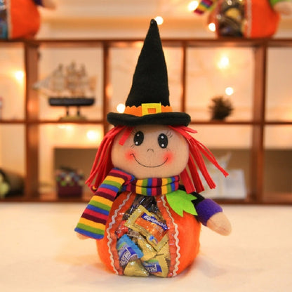 ELECTROPRIME Halloween Cute Cartoon Transparent Plastic Bags Party Decorations Halloween Candy Backpack, Style:03