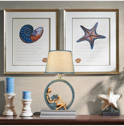 ELECTROPRIME Modern Bedside Reading Statue Base Lamp Home Decoration, Light color:Button Switch 3W White Light Bulb