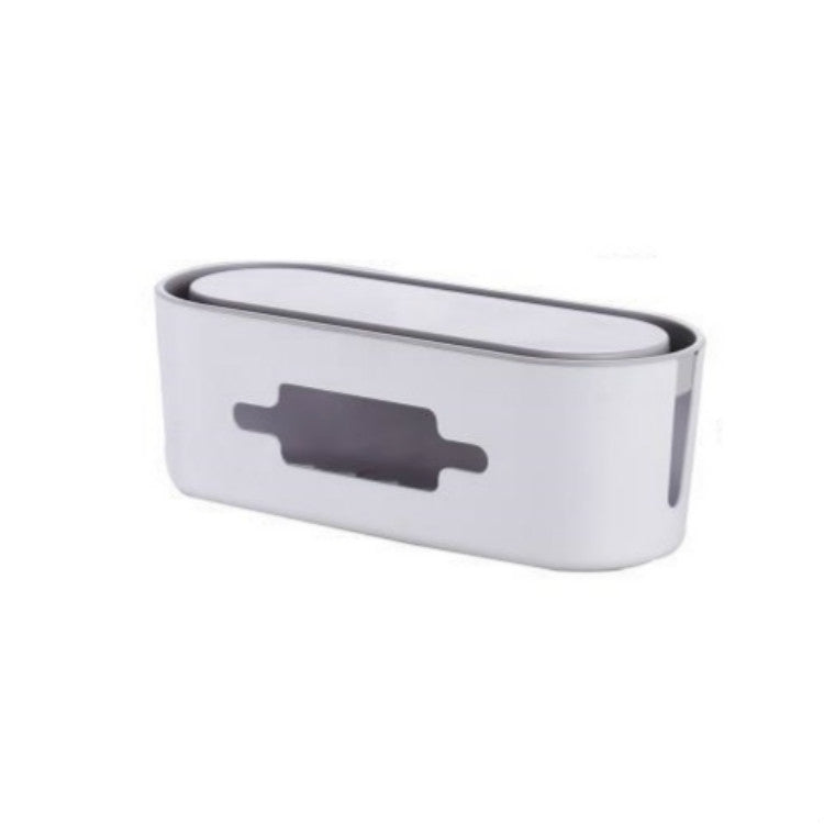 ELECTROPRIME Home Cable Storage Box Hollow Wire Cord Safety Tidy Organizer Container, SIZE:Normal(White)