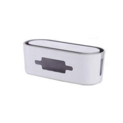 ELECTROPRIME Home Cable Storage Box Hollow Wire Cord Safety Tidy Organizer Container, SIZE:Normal(White)