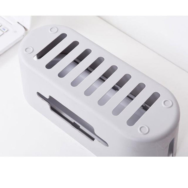 ELECTROPRIME Home Cable Storage Box Hollow Wire Cord Safety Tidy Organizer Container, SIZE:Normal(White)