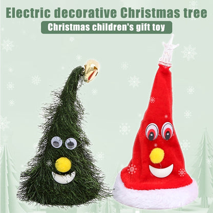 ELECTROPRIME 6 inch Electric Cap Christmas Swing Tree Hat Christmas Ornaments Props(Swing Tree with Bell)
