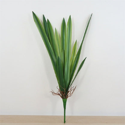 ELECTROPRIME Artificial Orchid Leaf Flower Arrangement DIY Material Simulation Green Plant(Green)