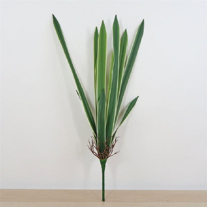 ELECTROPRIME Artificial Orchid Leaf Flower Arrangement DIY Material Simulation Green Plant(White Border)