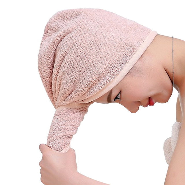 ELECTROPRIME Womens Magic Quick Dry Bath Hair Drying Towel Cap Bathing Tool(Lotus Color)
