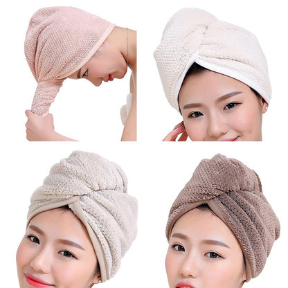ELECTROPRIME Womens Magic Quick Dry Bath Hair Drying Towel Cap Bathing Tool(Lotus Color)