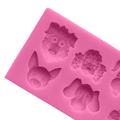 ELECTROPRIME Dogs Shape Cartoon Silicone Fondant Cake Decorating Mold