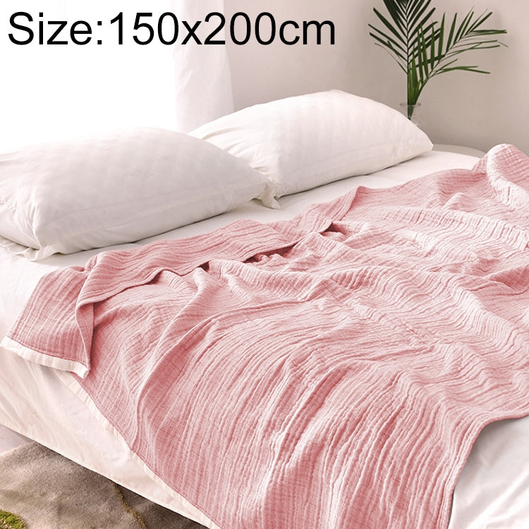 ELECTROPRIME Spring and Summer Thick Washed Gauze Six Layer Nap Air Conditioning Blanket, Size:150X200cm, Color:Pink