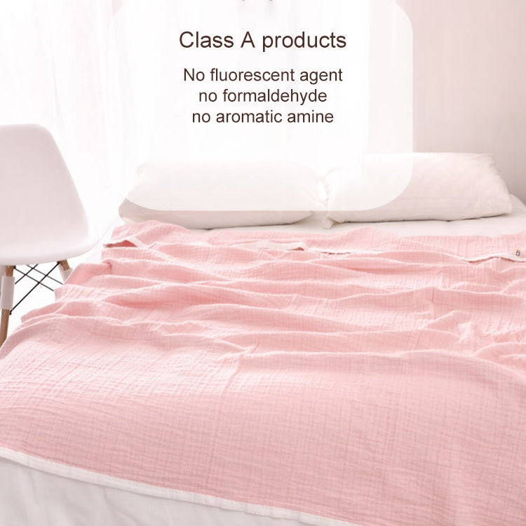 ELECTROPRIME Spring and Summer Thick Washed Gauze Six Layer Nap Air Conditioning Blanket, Size:150X200cm, Color:Pink