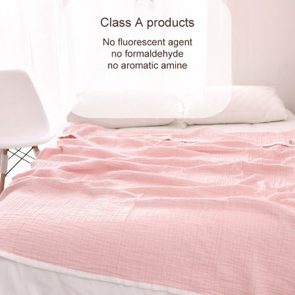 ELECTROPRIME Spring and Summer Thick Washed Gauze Six Layer Nap Air Conditioning Blanket, Size:150X200cm, Color:Pink