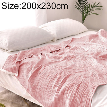 ELECTROPRIME Spring and Summer Thick Washed Gauze Six Layer Nap Air Conditioning Blanket, Size:200x230cm, Color:Pink
