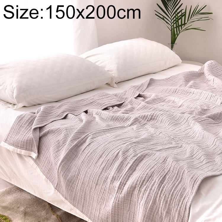 ELECTROPRIME Spring and Summer Thick Washed Gauze Six Layer Nap Air Conditioning Blanket, Size:150X200cm, Color:Grey