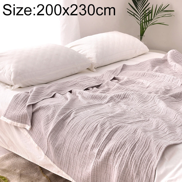 ELECTROPRIME Spring and Summer Thick Washed Gauze Six Layer Nap Air Conditioning Blanket, Size:200x230cm, Color:Grey