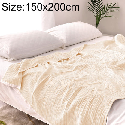 ELECTROPRIME Spring and Summer Thick Washed Gauze Six Layer Nap Air Conditioning Blanket, Size:150X200cm, Color:Yellow