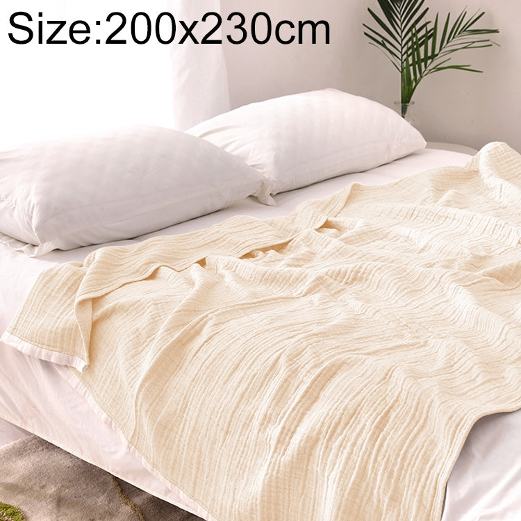 ELECTROPRIME Spring and Summer Thick Washed Gauze Six Layer Nap Air Conditioning Blanket, Size:200x230cm, Color:Yellow