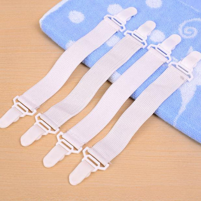 ELECTROPRIME 4 PCS  Non Slip Elastic Band Sheet Clips