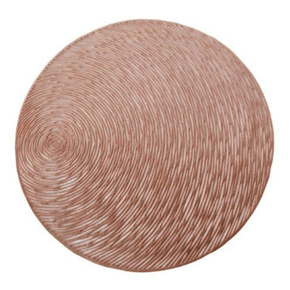 ELECTROPRIME 2 PCS Fashion Round Hollow Placemats PVC Table Mats Coffee Cup Pad(Rose Gold)