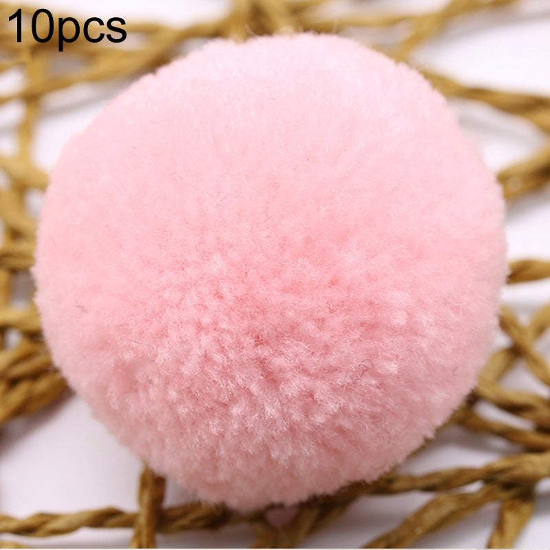 ELECTROPRIME 10 PCS Candy Color Toy Ball Decoration Fur Ball(Pink)
