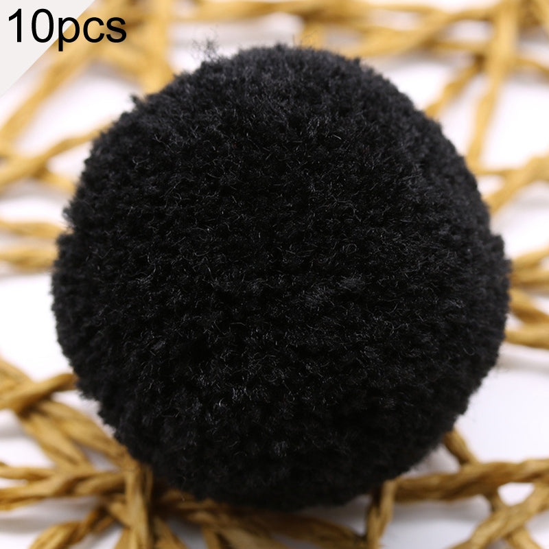 ELECTROPRIME 10 PCS Candy Color Toy Ball Decoration Fur Ball(Black)