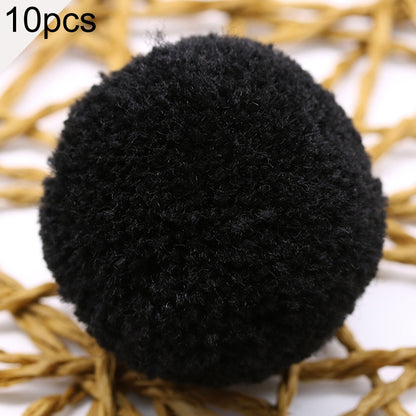 ELECTROPRIME 10 PCS Candy Color Toy Ball Decoration Fur Ball(Black)