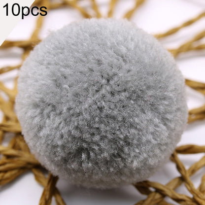 ELECTROPRIME 10 PCS Candy Color Toy Ball Decoration Fur Ball(Grey)