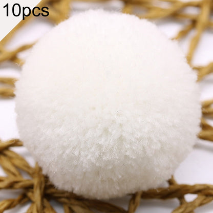ELECTROPRIME 10 PCS Candy Color Toy Ball Decoration Fur Ball(White)