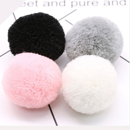 ELECTROPRIME 10 PCS Candy Color Toy Ball Decoration Fur Ball(White)