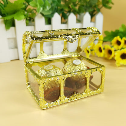 ELECTROPRIME 2 PCS Mini Jewelry Storage Box Princess Style Decoration Box Gift Candy Storage Box(Blue)