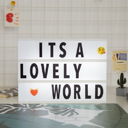 ELECTROPRIME Alphabet Handmade Puzzle Light Box Decoration Night Light Home Decoration with Black and White Card(White box white strip)