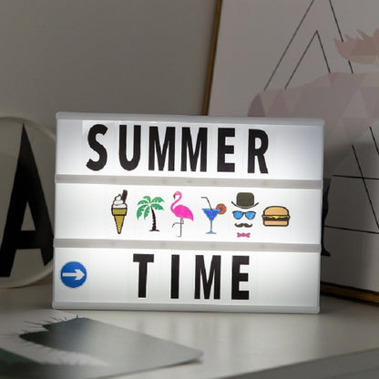 ELECTROPRIME Alphabet Handmade Puzzle Light Box Decoration Night Light Home Decoration with Black and White Card(Black box white strip)
