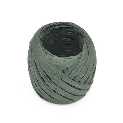 ELECTROPRIME 20M Paper Rope Raffia Ribbon Natural Lace Rope Gift Box Wrapping DIY Decoration(Dark Green)